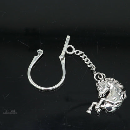 925 Sterling silver handmade unique unicorn horse design solid key chian, stylish royal gifting silver accessories unisex gift jewelry kch05 - TRIBAL ORNAMENTS