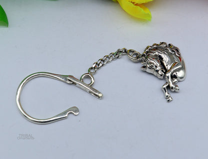 925 Sterling silver handmade unique unicorn horse design solid key chian, stylish royal gifting silver accessories unisex gift jewelry kch05 - TRIBAL ORNAMENTS