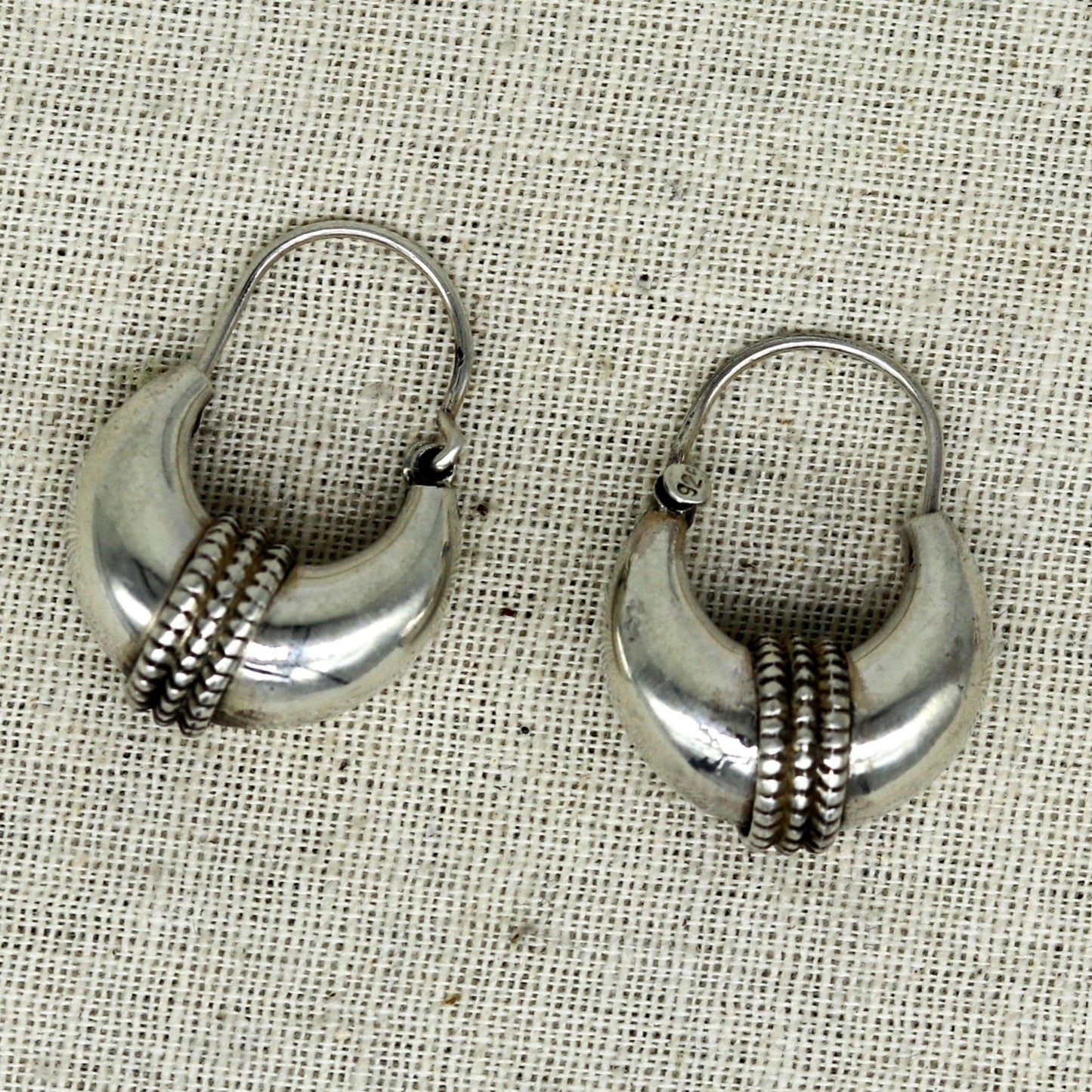 925 sterling silver handmade vintage antique design amazing design hoops earring bali, customized earring gift tribal ethnic jewelry ske13 - TRIBAL ORNAMENTS