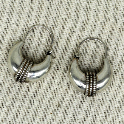 925 sterling silver handmade vintage antique design amazing design hoops earring bali, customized earring gift tribal ethnic jewelry ske13 - TRIBAL ORNAMENTS