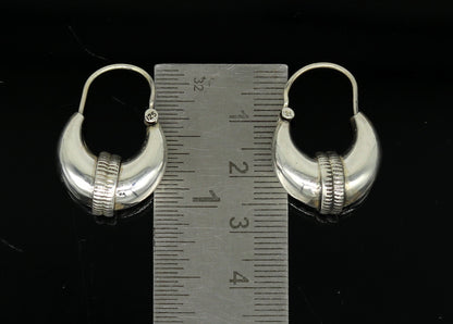 925 sterling silver handmade vintage antique design amazing design hoops earring bali, customized earring gift tribal ethnic jewelry ske14 - TRIBAL ORNAMENTS