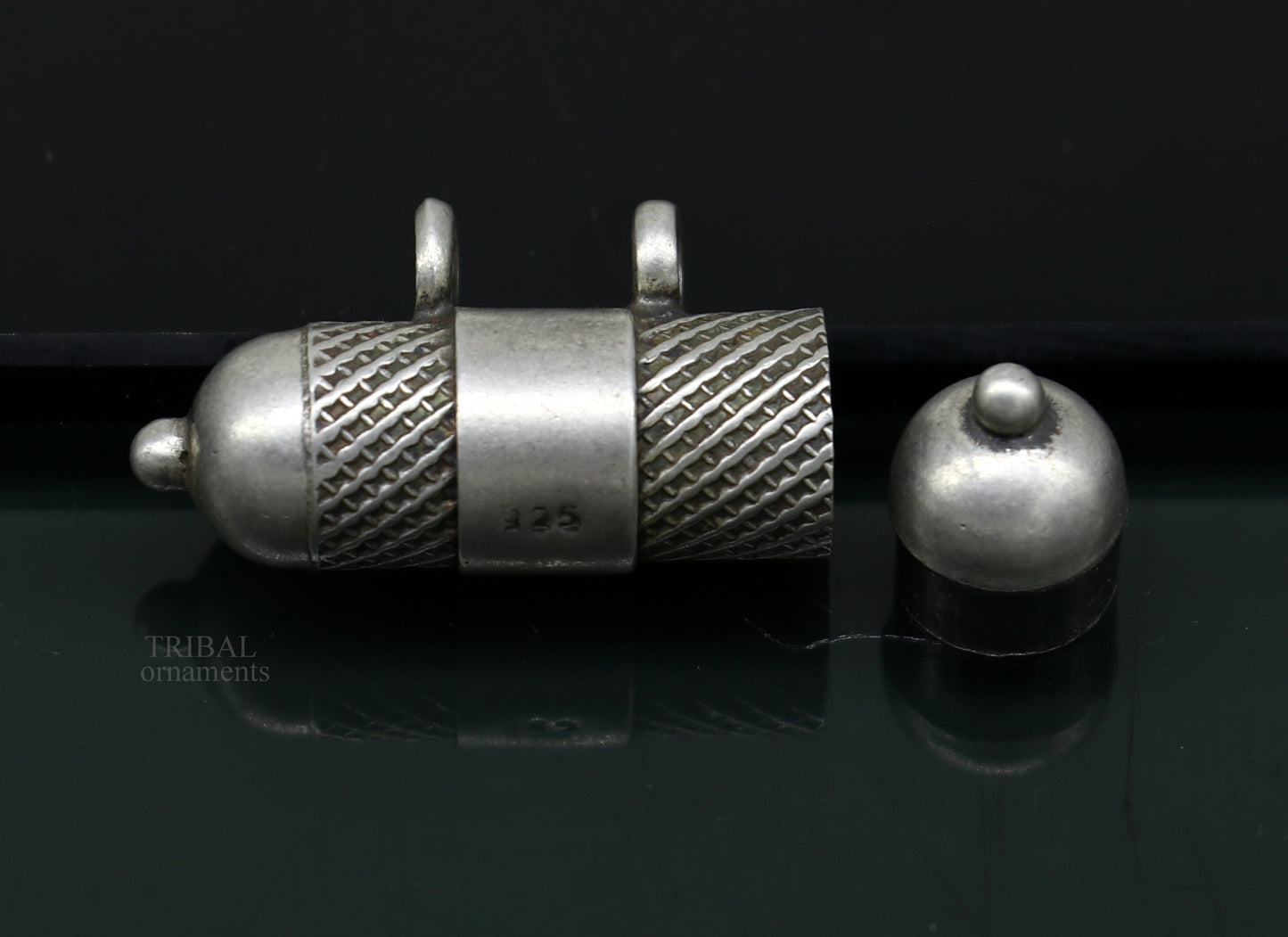 925 Sterling silver handmade vintage customized design amulet pendant, box pendant, container pendant, mantra box, silver tabiz ssp1525 - TRIBAL ORNAMENTS