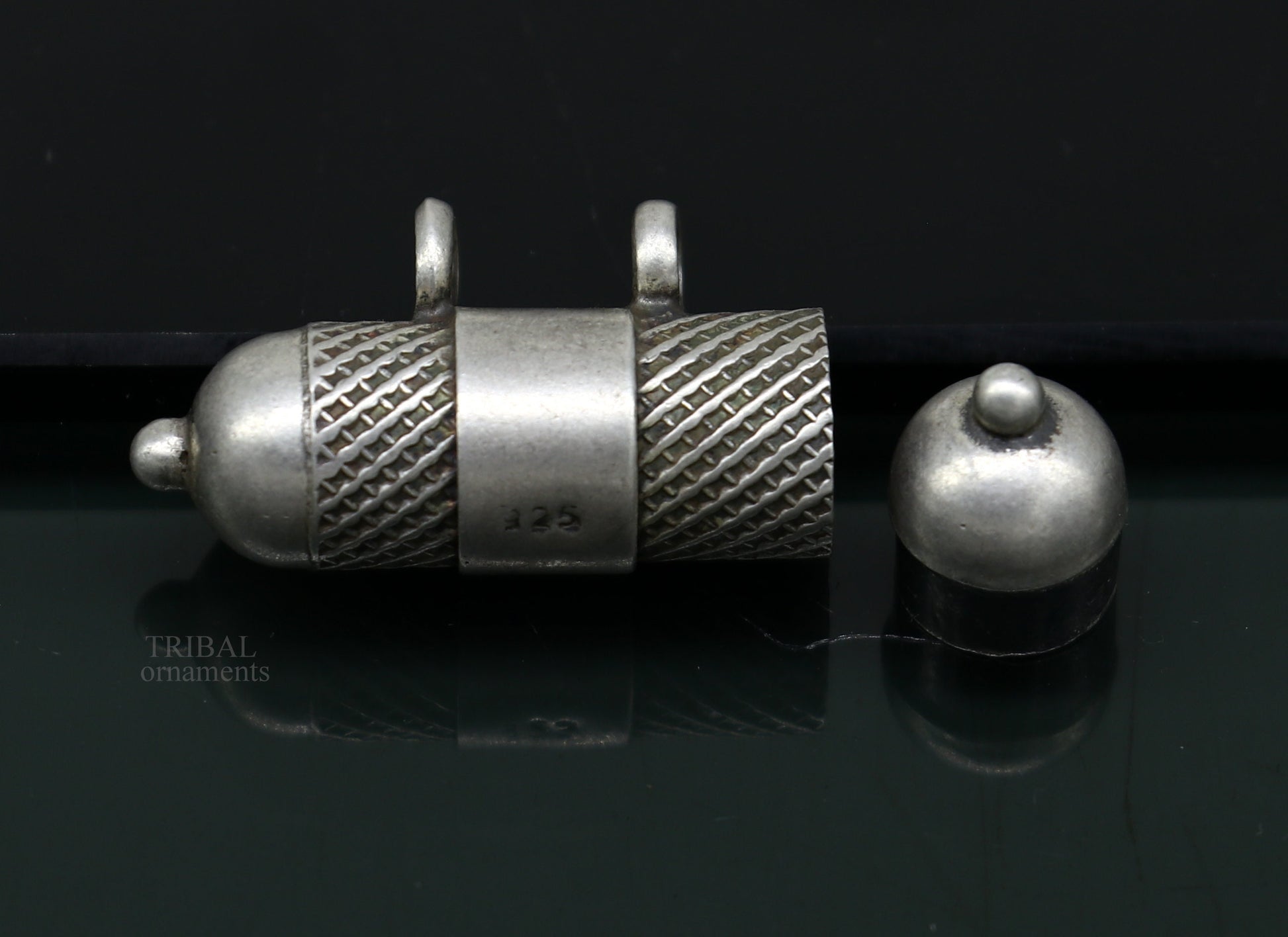 925 Sterling silver handmade vintage customized design amulet pendant, box pendant, container pendant, mantra box, silver tabiz ssp1525 - TRIBAL ORNAMENTS