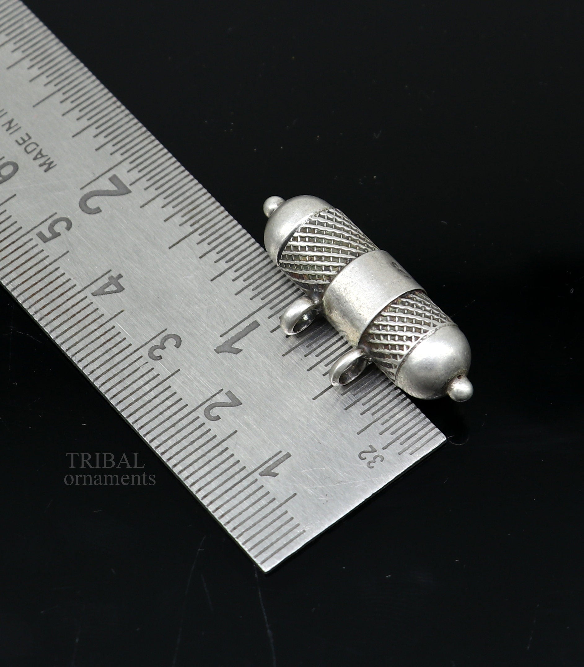 925 Sterling silver handmade vintage customized design amulet pendant, box pendant, container pendant, mantra box, silver tabiz ssp1525 - TRIBAL ORNAMENTS