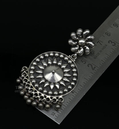 925 sterling silver handmade vintage design shape light weight stud earring attractive gifting jewelry, tribal earring drop dangle EAR1089 - TRIBAL ORNAMENTS