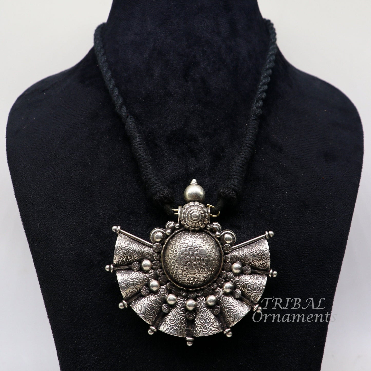 925 sterling silver handmade vintage ethnic style fabulous unique design pendant necklace best belly dance ethnic garba jewelry nsp506 - TRIBAL ORNAMENTS