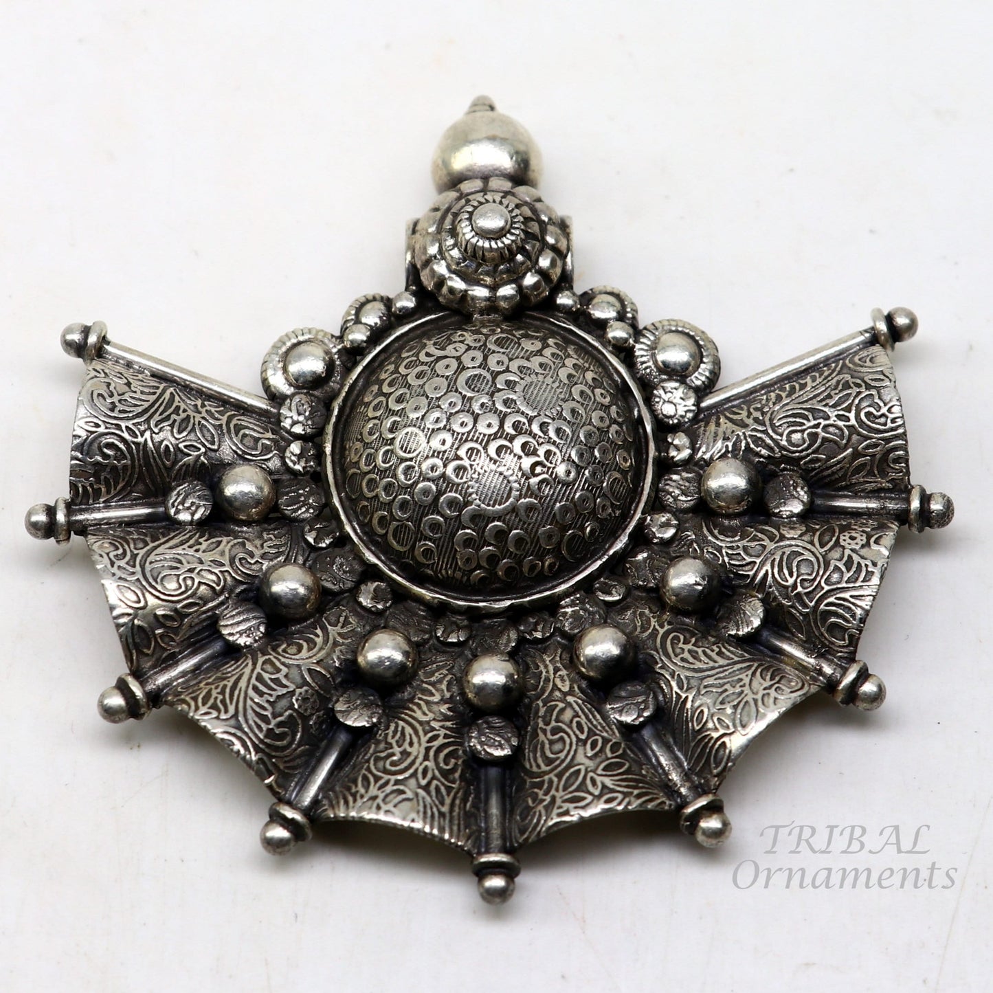 925 sterling silver handmade vintage ethnic style fabulous unique design pendant necklace best belly dance ethnic garba jewelry nsp506 - TRIBAL ORNAMENTS