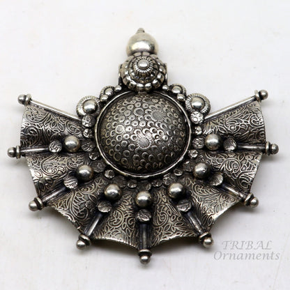 925 sterling silver handmade vintage ethnic style fabulous unique design pendant necklace best belly dance ethnic garba jewelry nsp506 - TRIBAL ORNAMENTS