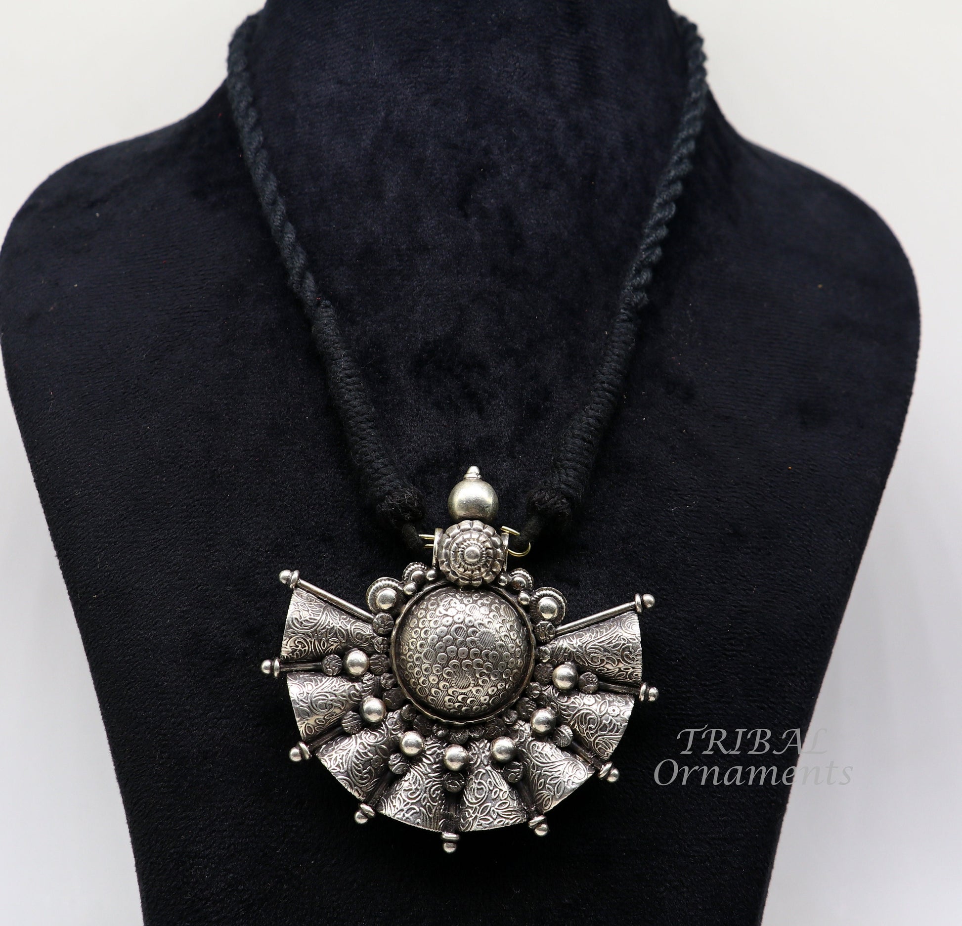 925 sterling silver handmade vintage ethnic style fabulous unique design pendant necklace best belly dance ethnic garba jewelry nsp506 - TRIBAL ORNAMENTS