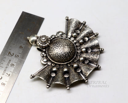 925 sterling silver handmade vintage ethnic style fabulous unique design pendant necklace best belly dance ethnic garba jewelry nsp506 - TRIBAL ORNAMENTS
