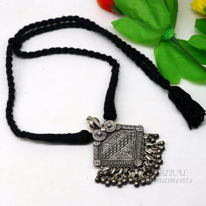 925 sterling silver handmade vintage ethnic style fabulous unique design pendant necklace best belly dance ethnic garba jewelry nsp507 - TRIBAL ORNAMENTS