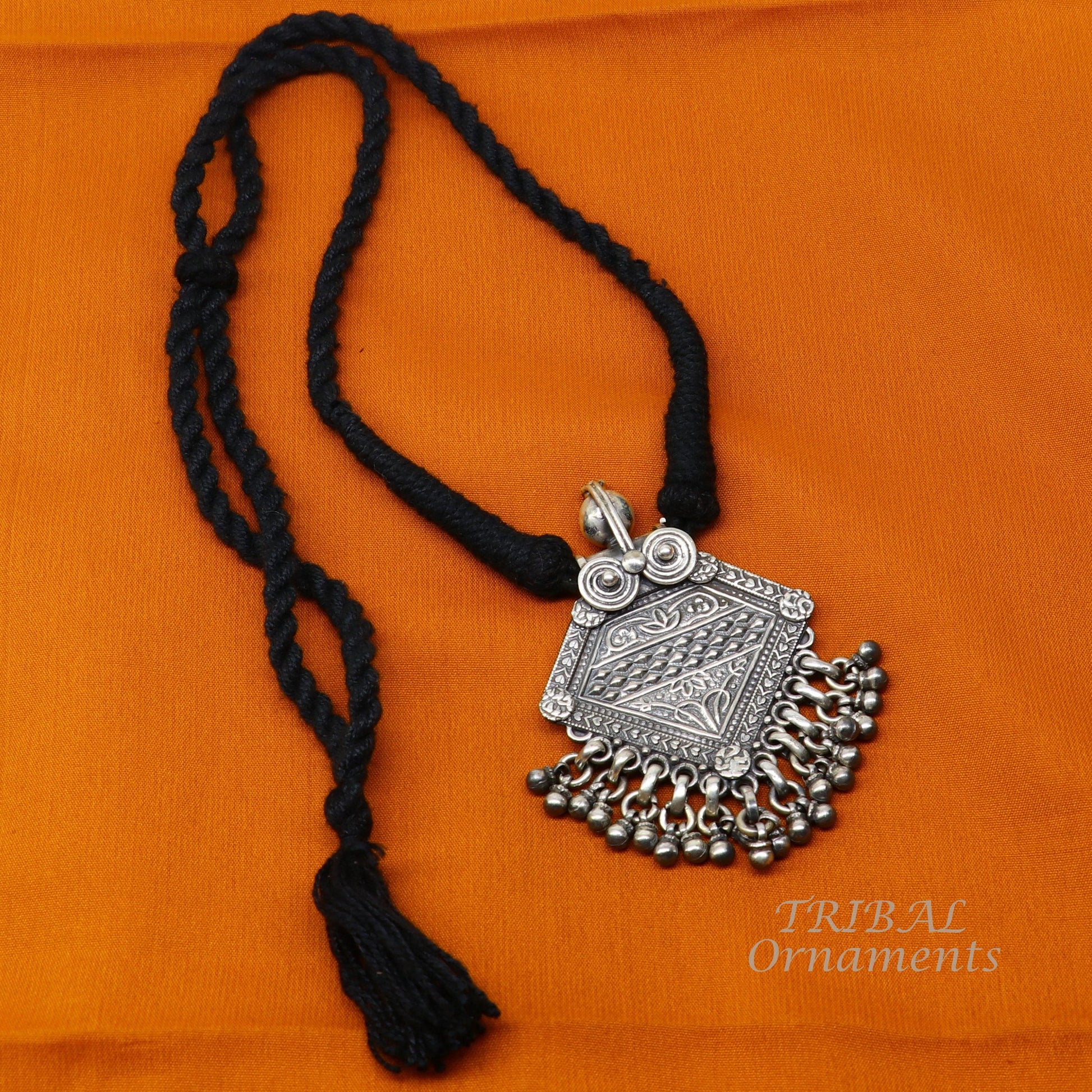 925 sterling silver handmade vintage ethnic style fabulous unique design pendant necklace best belly dance ethnic garba jewelry nsp507 - TRIBAL ORNAMENTS