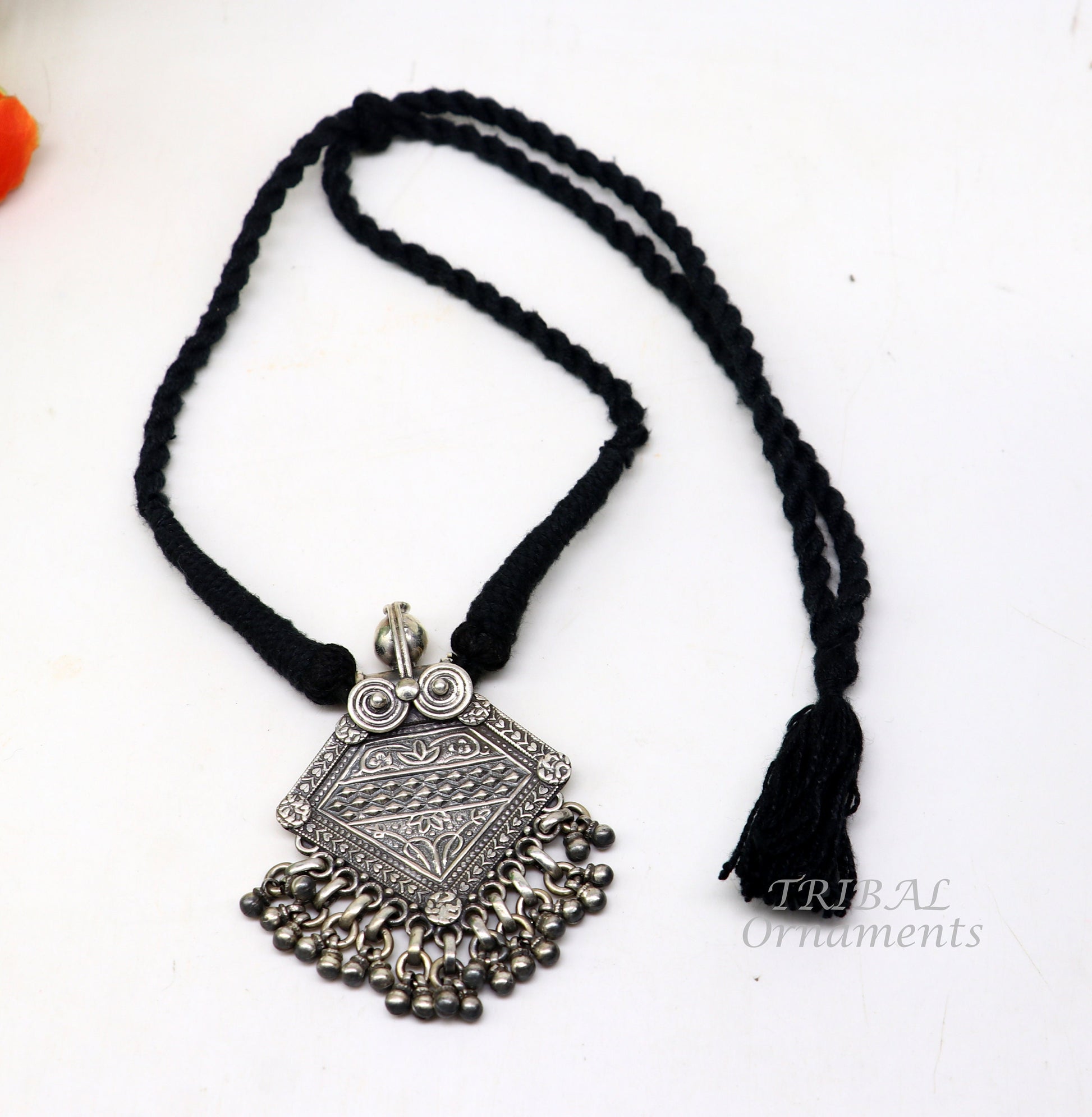 925 sterling silver handmade vintage ethnic style fabulous unique design pendant necklace best belly dance ethnic garba jewelry nsp507 - TRIBAL ORNAMENTS