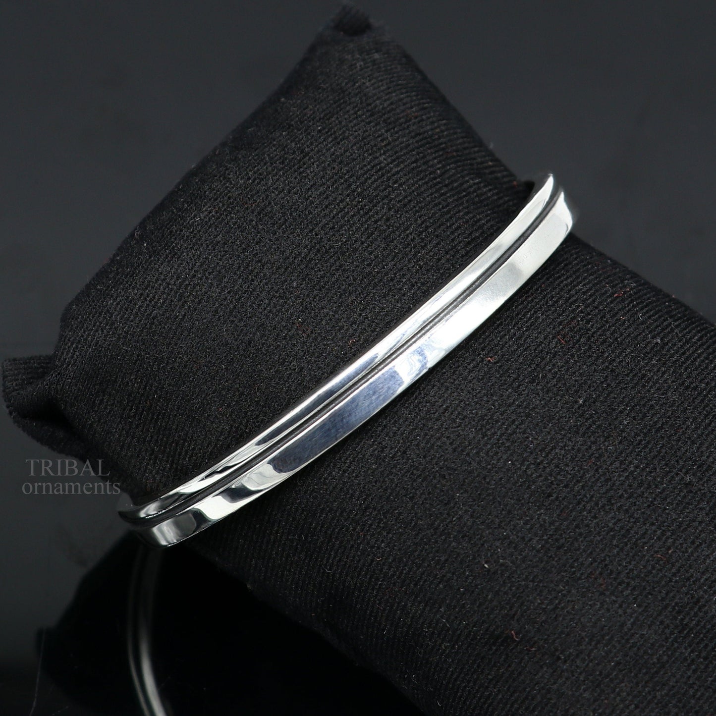925 sterling silver handmade vintage plain design gorgeous Bangle cuff bracelet kada, best unisex tribal gifting jewelry cuff118 - TRIBAL ORNAMENTS