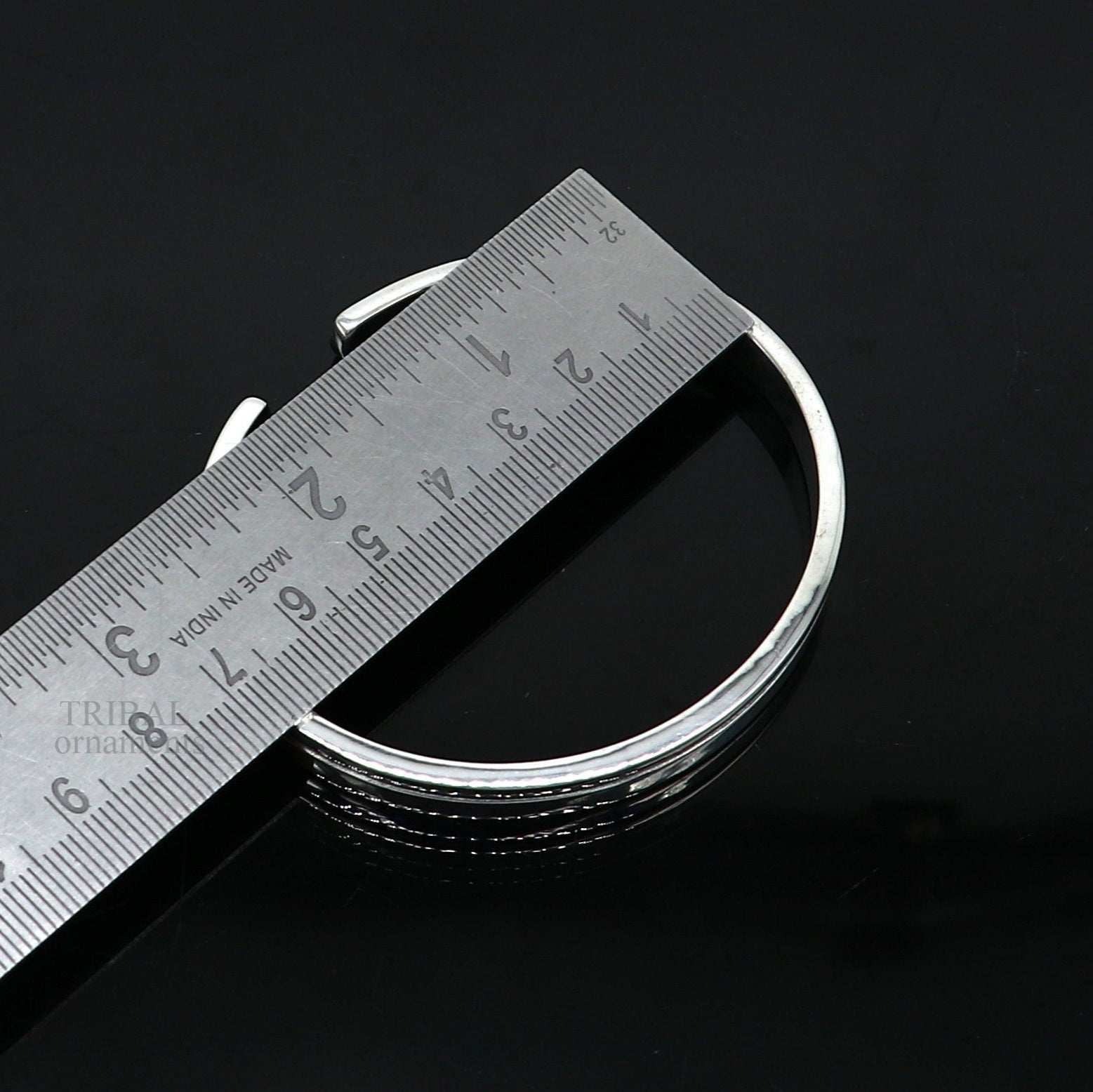 925 sterling silver handmade vintage plain design gorgeous Bangle cuff bracelet kada, best unisex tribal gifting jewelry cuff118 - TRIBAL ORNAMENTS