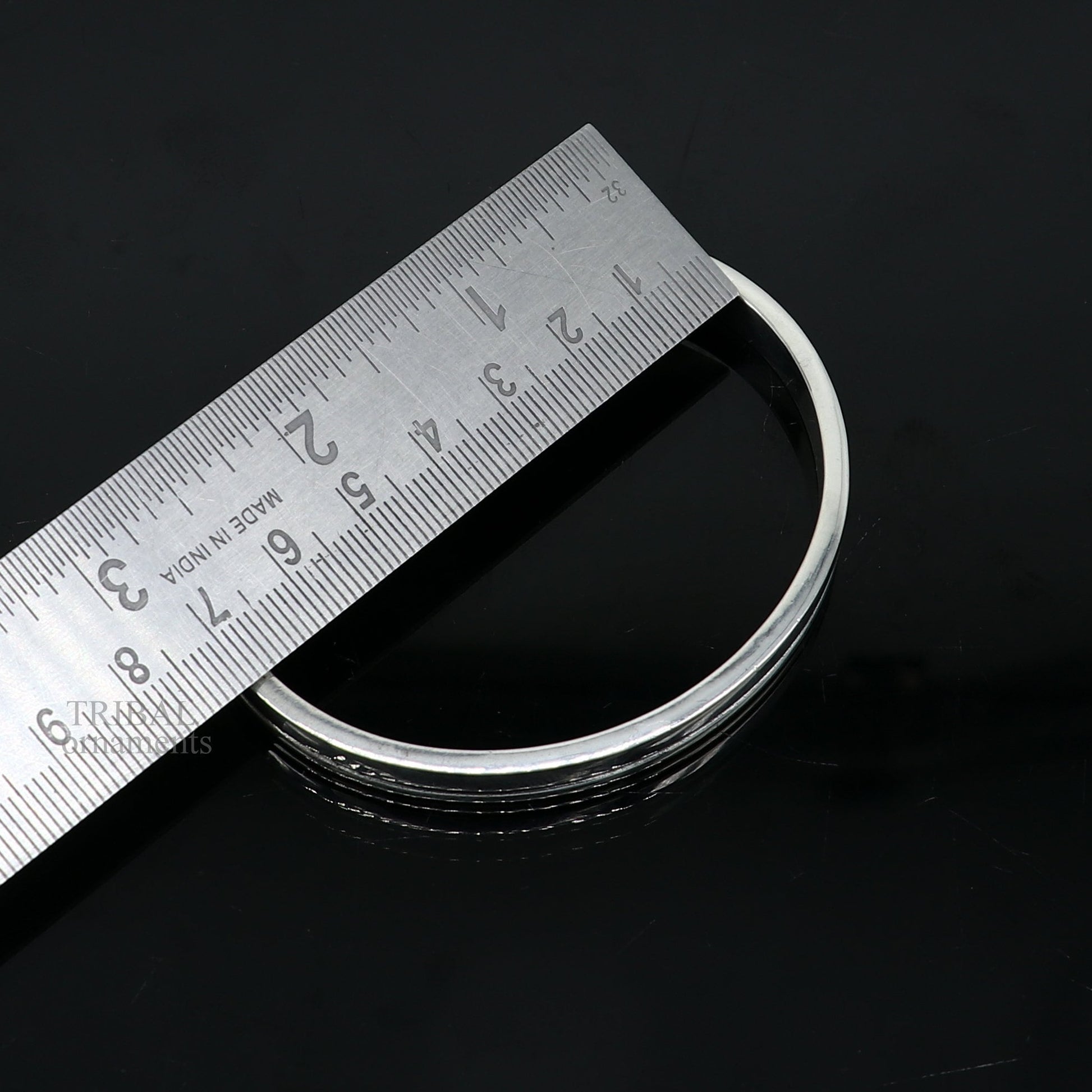 925 sterling silver handmade vintage plain design gorgeous Bangle cuff bracelet kada, best unisex tribal gifting jewelry cuff118 - TRIBAL ORNAMENTS