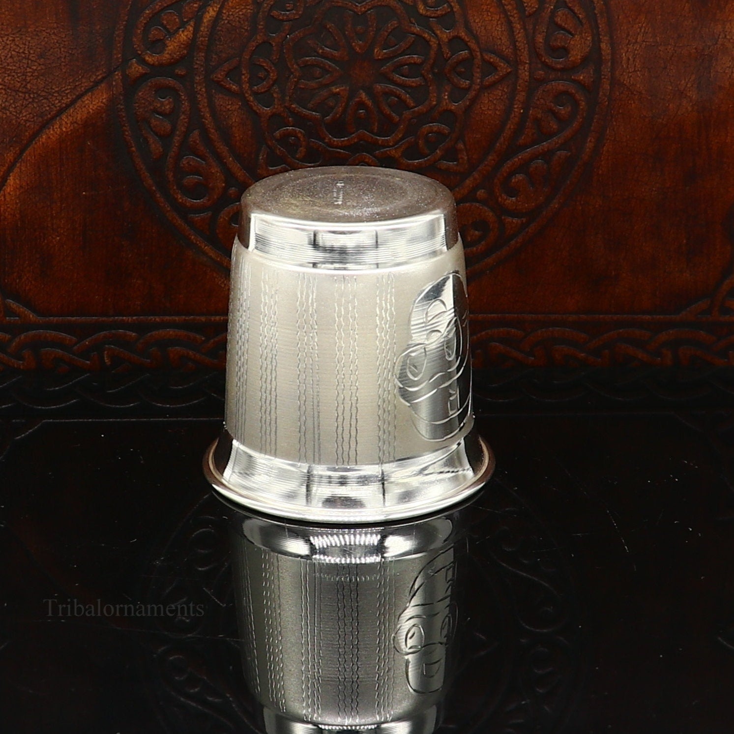 925 sterling silver handmade water milk baby glass tumbler, silver tumbler, silver baby food dining flask, silver utensils gift sv217 - TRIBAL ORNAMENTS