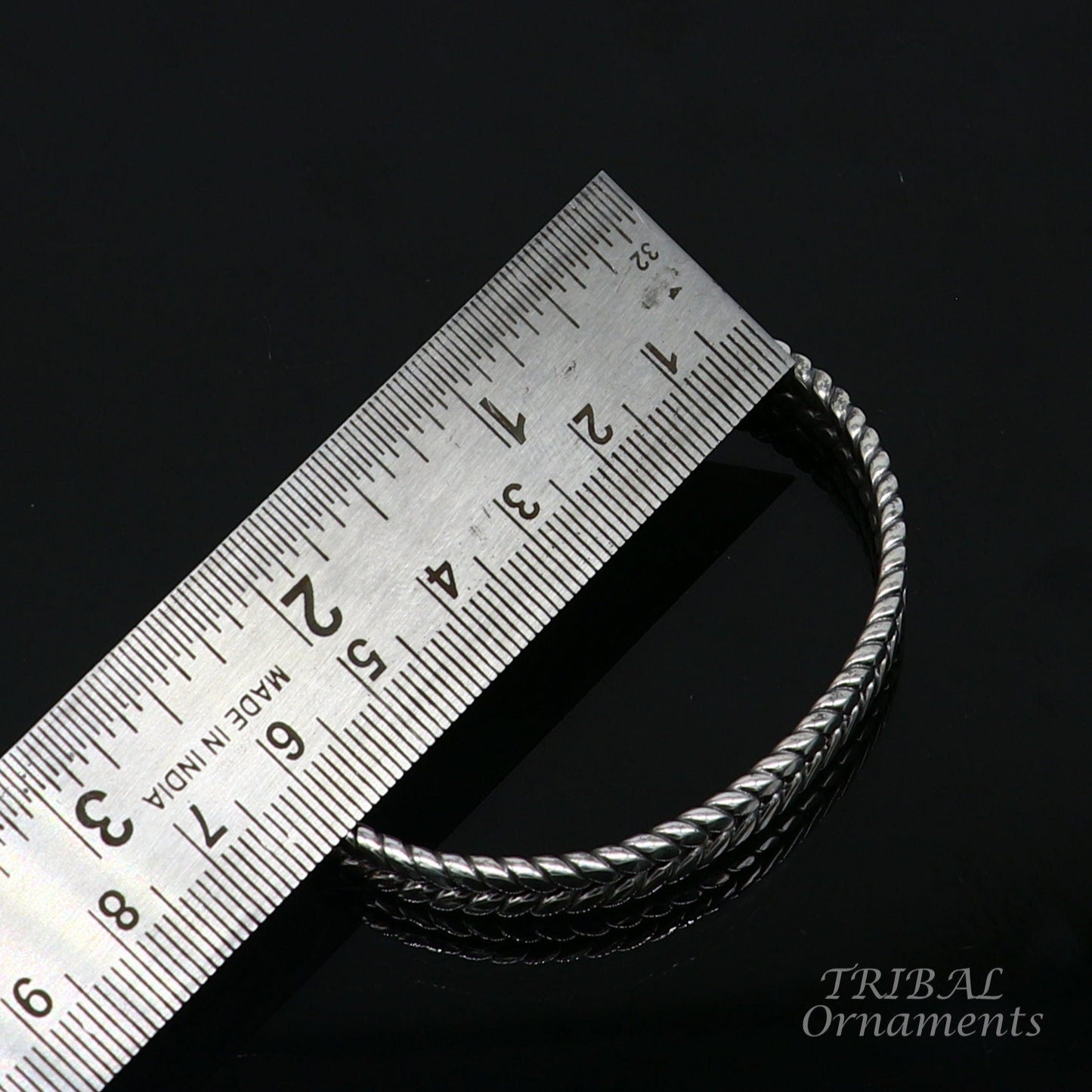 925 sterling silver handmade wheat style adjustable cuff kada bracelet, wrist jewelry for boy's and girl's, best gifting cuff111 - TRIBAL ORNAMENTS