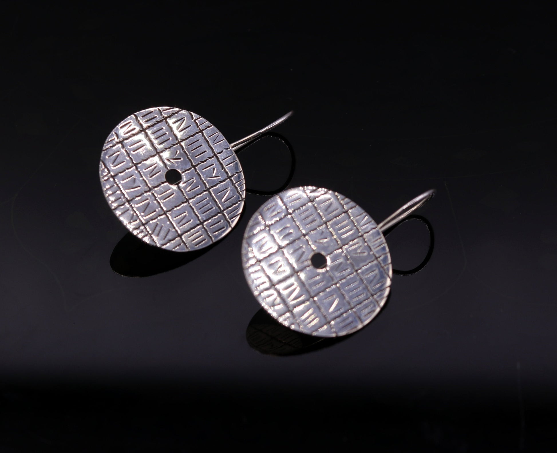 925 sterling silver hoops earring, drop dangle earrings, women's earring jewelry tribal jewelry india s604 - TRIBAL ORNAMENTS