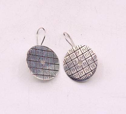 925 sterling silver hoops earring, drop dangle earrings, women's earring jewelry tribal jewelry india s604 - TRIBAL ORNAMENTS