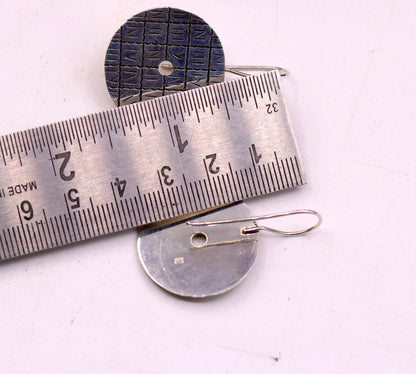 925 sterling silver hoops earring, drop dangle earrings, women's earring jewelry tribal jewelry india s604 - TRIBAL ORNAMENTS