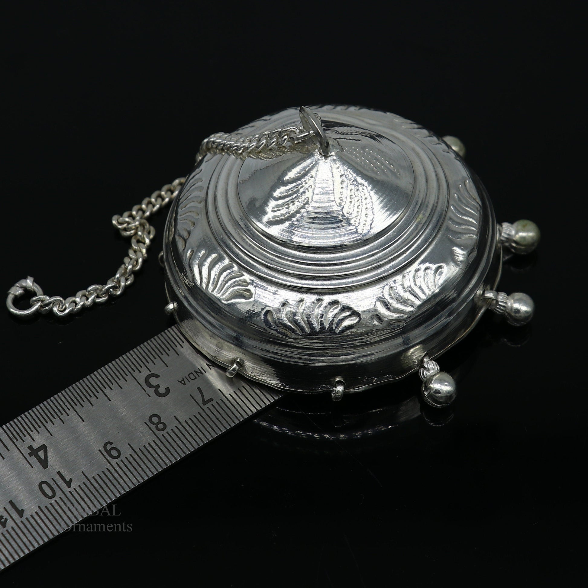 Solid Silver idol's chattar or chhatra, silver umbrella god temple art, hand craved Solid silver temple article, temple utensils su630 - TRIBAL ORNAMENTS