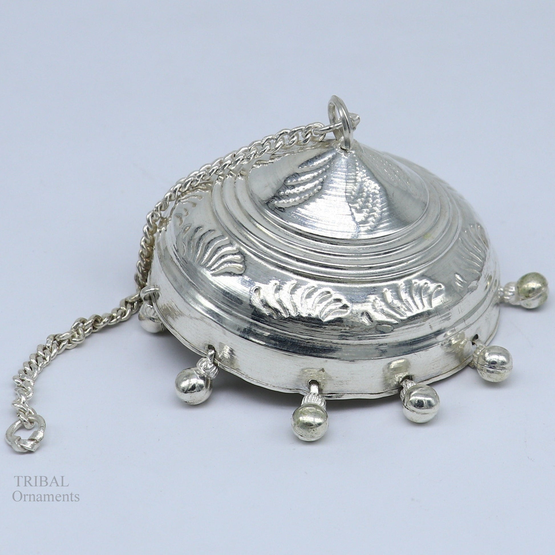 Solid Silver idol's chattar or chhatra, silver umbrella god temple art, hand craved Solid silver temple article, temple utensils su630 - TRIBAL ORNAMENTS