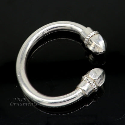 925 sterling silver men's plain bangle bracelet adjustable kada solid tribal design bangle gifting kada nsk569 - TRIBAL ORNAMENTS