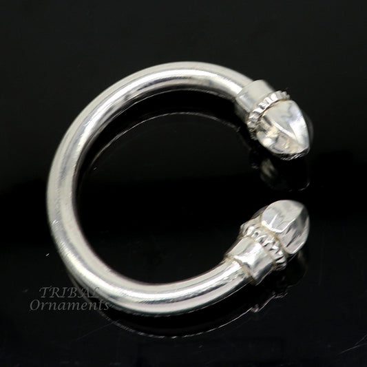 925 sterling silver men's plain bangle bracelet adjustable kada solid tribal design bangle gifting kada nsk569 - TRIBAL ORNAMENTS