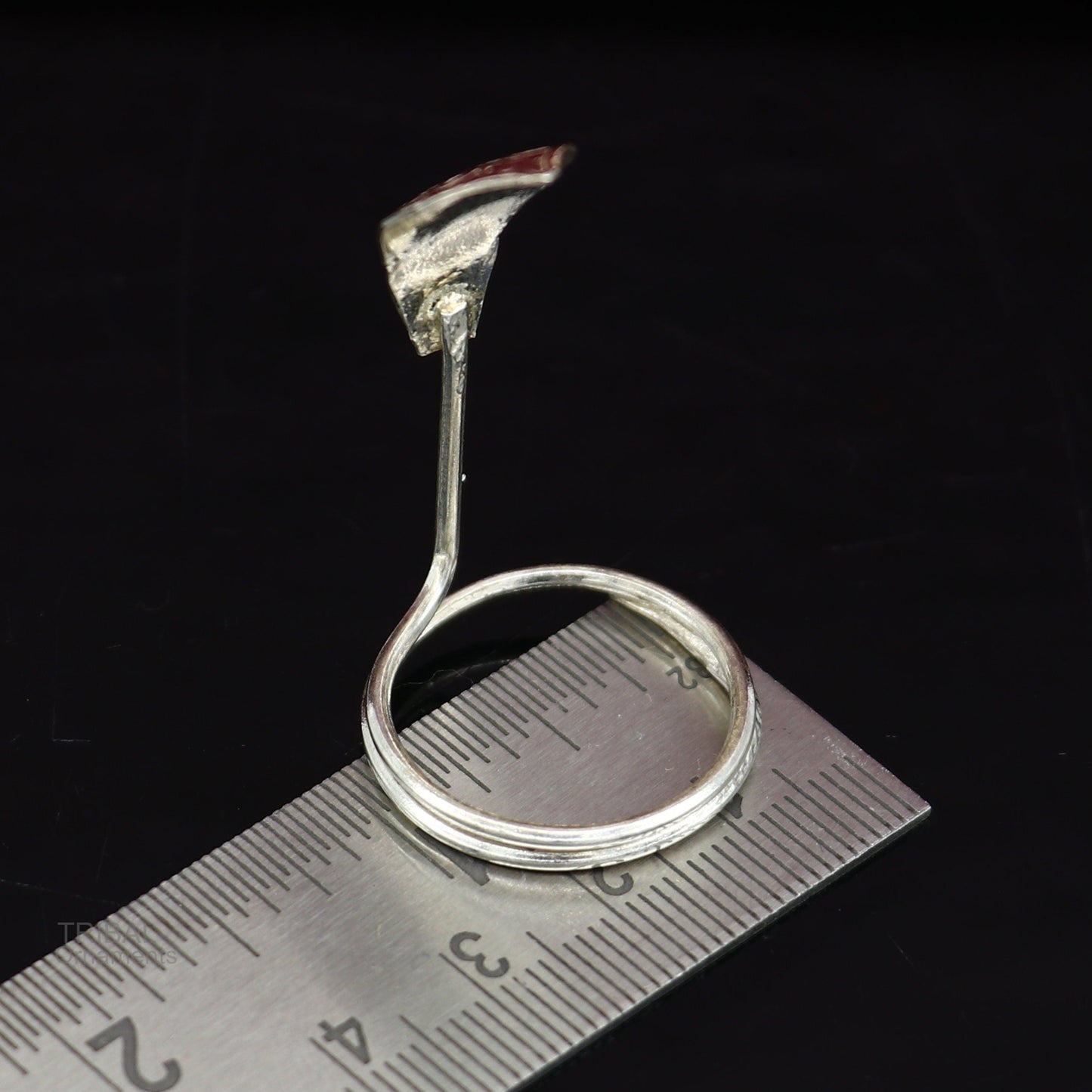 Solid sterling silver handmade fabulous vintage antique mini snake or shiva snake for puja or worshipping, solid Diwali puja article su603 - TRIBAL ORNAMENTS