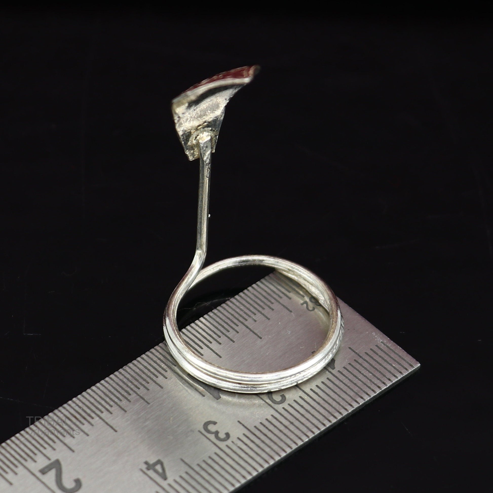 Solid sterling silver handmade fabulous vintage antique mini snake or shiva snake for puja or worshipping, solid Diwali puja article su603 - TRIBAL ORNAMENTS