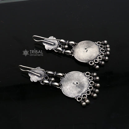 925 sterling silver gorgeous peacock design stud earring chandelier light weight fabulous silver ethnic earrings drop dangle s1229 - TRIBAL ORNAMENTS