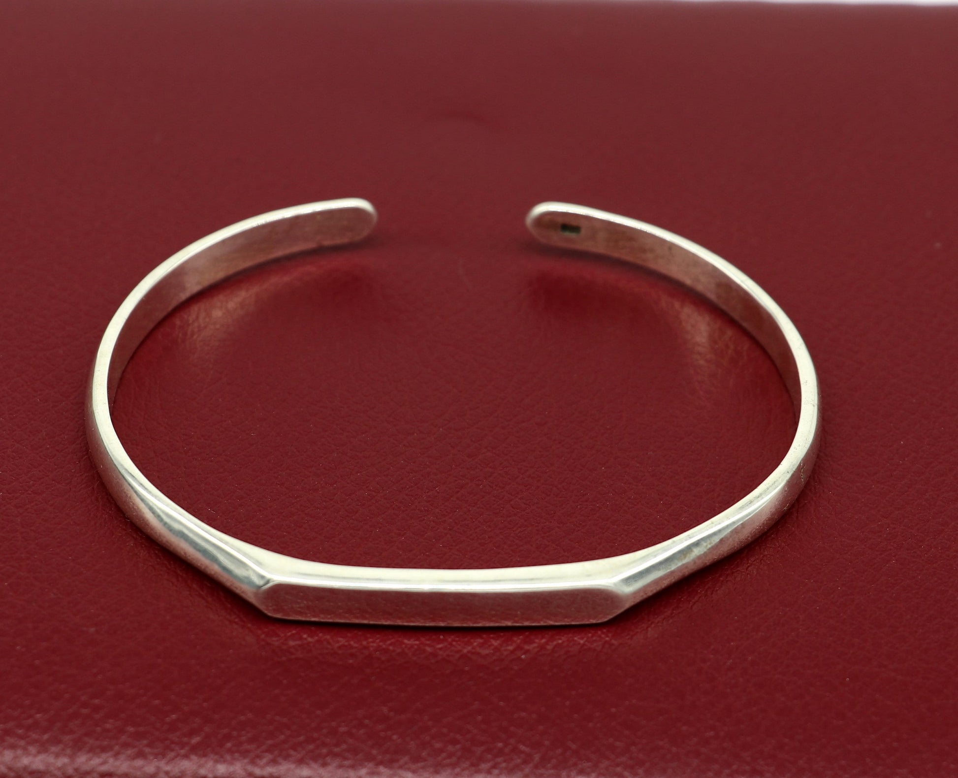 925 sterling silver plain shiny bright bangle bracelet kada, excellent personalized gifting adjustable fancy bangle men's or girls cuff65 - TRIBAL ORNAMENTS