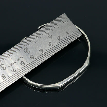 925 sterling silver plain shiny bright bangle bracelet kada, excellent personalized gifting adjustable fancy bangle men's or girls cuff72 - TRIBAL ORNAMENTS