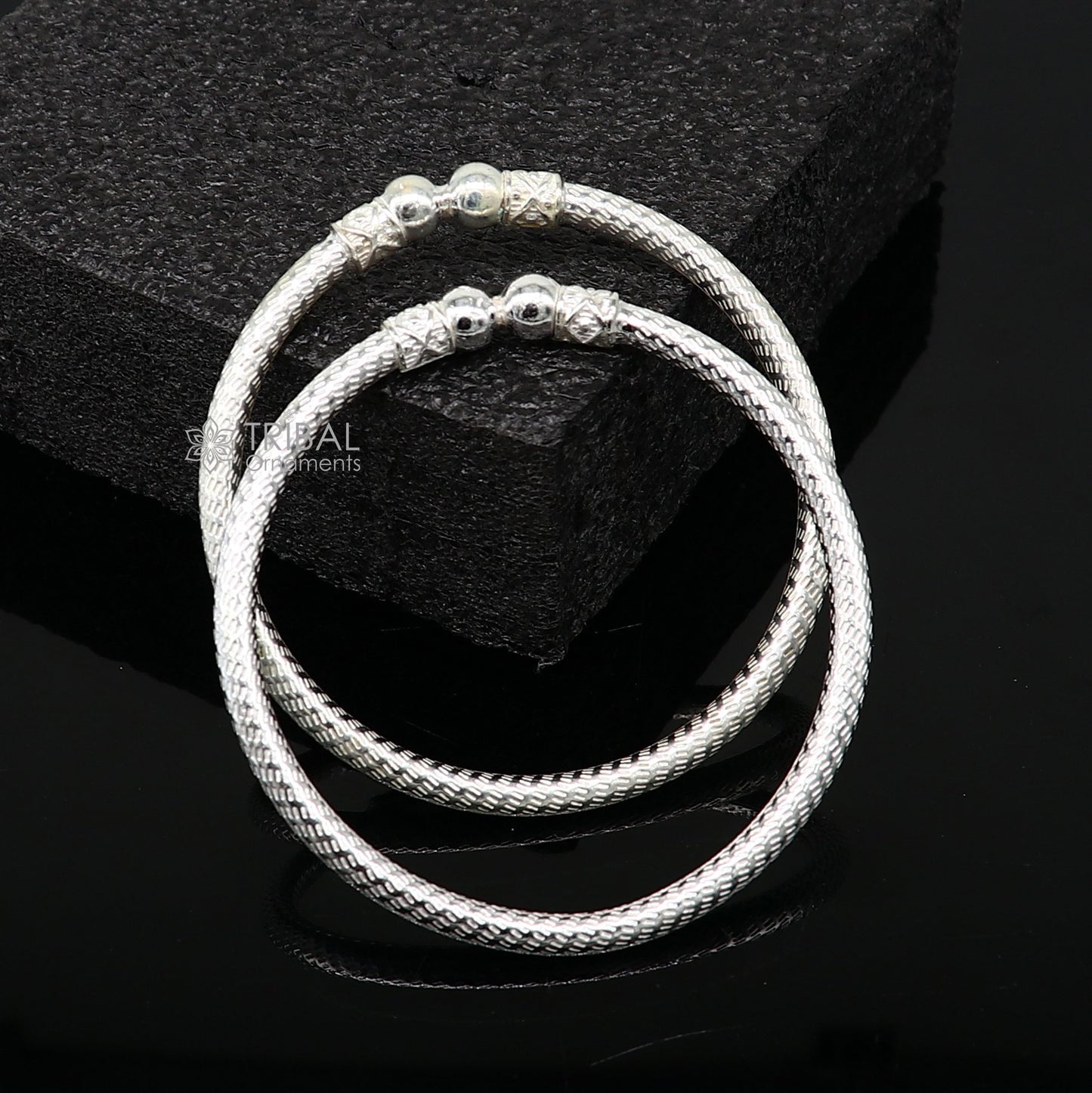 925 sterling silver plain shiny bright bangle bracelet kada, excellent personalized gifting stylish fancy bangle men's or girls nba380 - TRIBAL ORNAMENTS