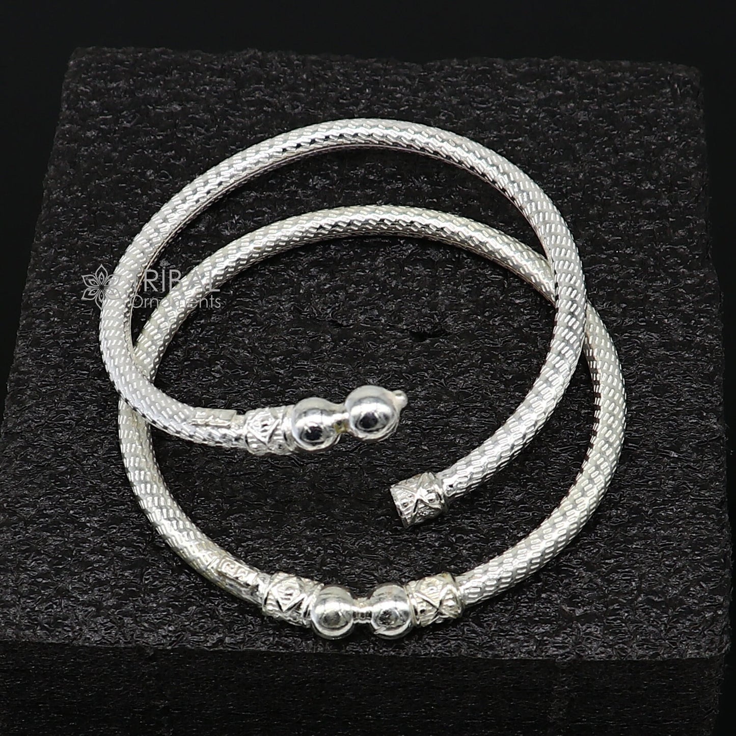 925 sterling silver plain shiny bright bangle bracelet kada, excellent personalized gifting stylish fancy bangle men's or girls nba380 - TRIBAL ORNAMENTS