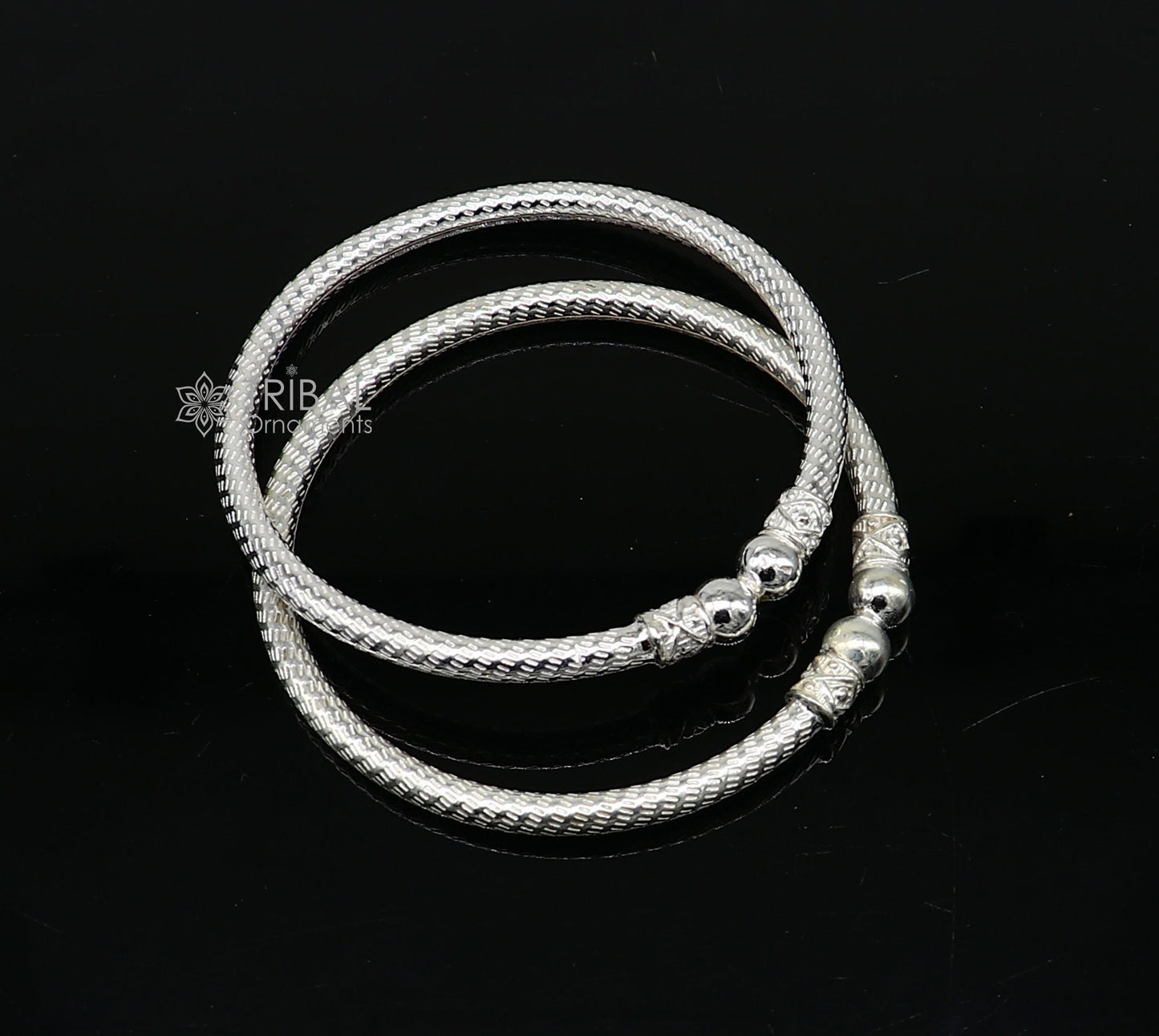 925 sterling silver plain shiny bright bangle bracelet kada, excellent personalized gifting stylish fancy bangle men's or girls nba380 - TRIBAL ORNAMENTS