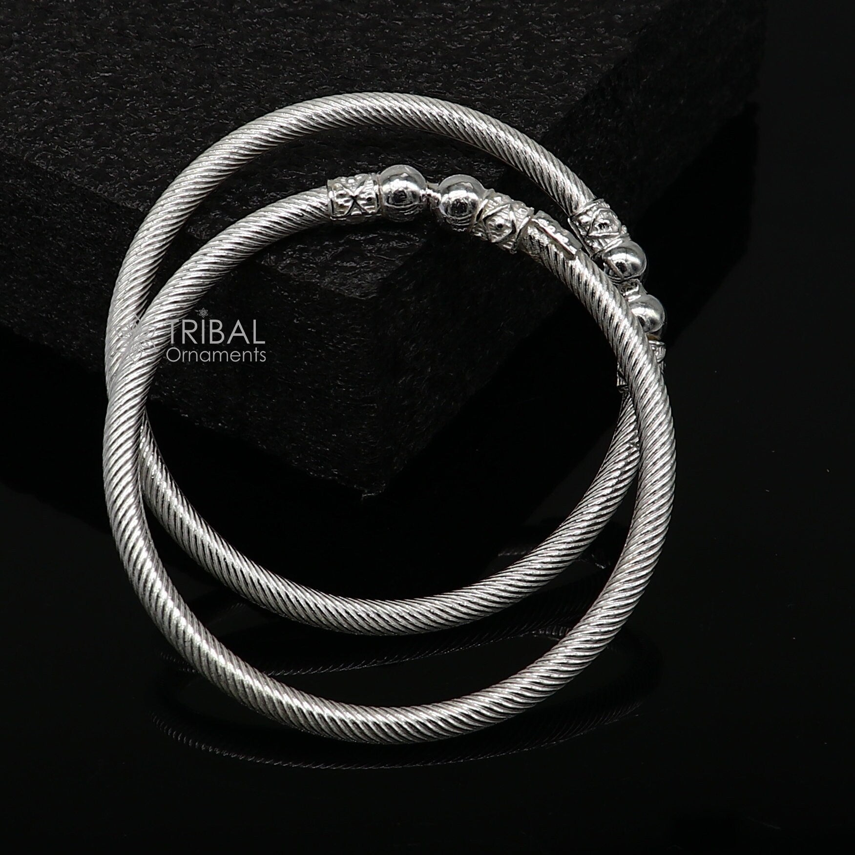 925 sterling silver plain shiny bright bangle bracelet kada, excellent personalized gifting stylish fancy bangle men's or girls nba381 - TRIBAL ORNAMENTS