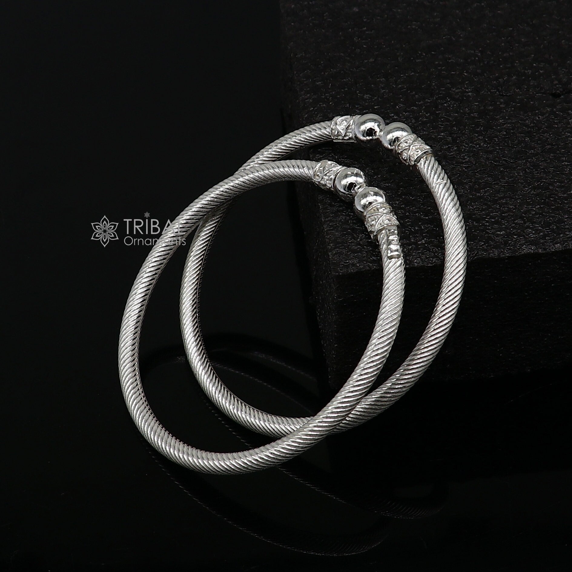 925 sterling silver plain shiny bright bangle bracelet kada, excellent personalized gifting stylish fancy bangle men's or girls nba381 - TRIBAL ORNAMENTS
