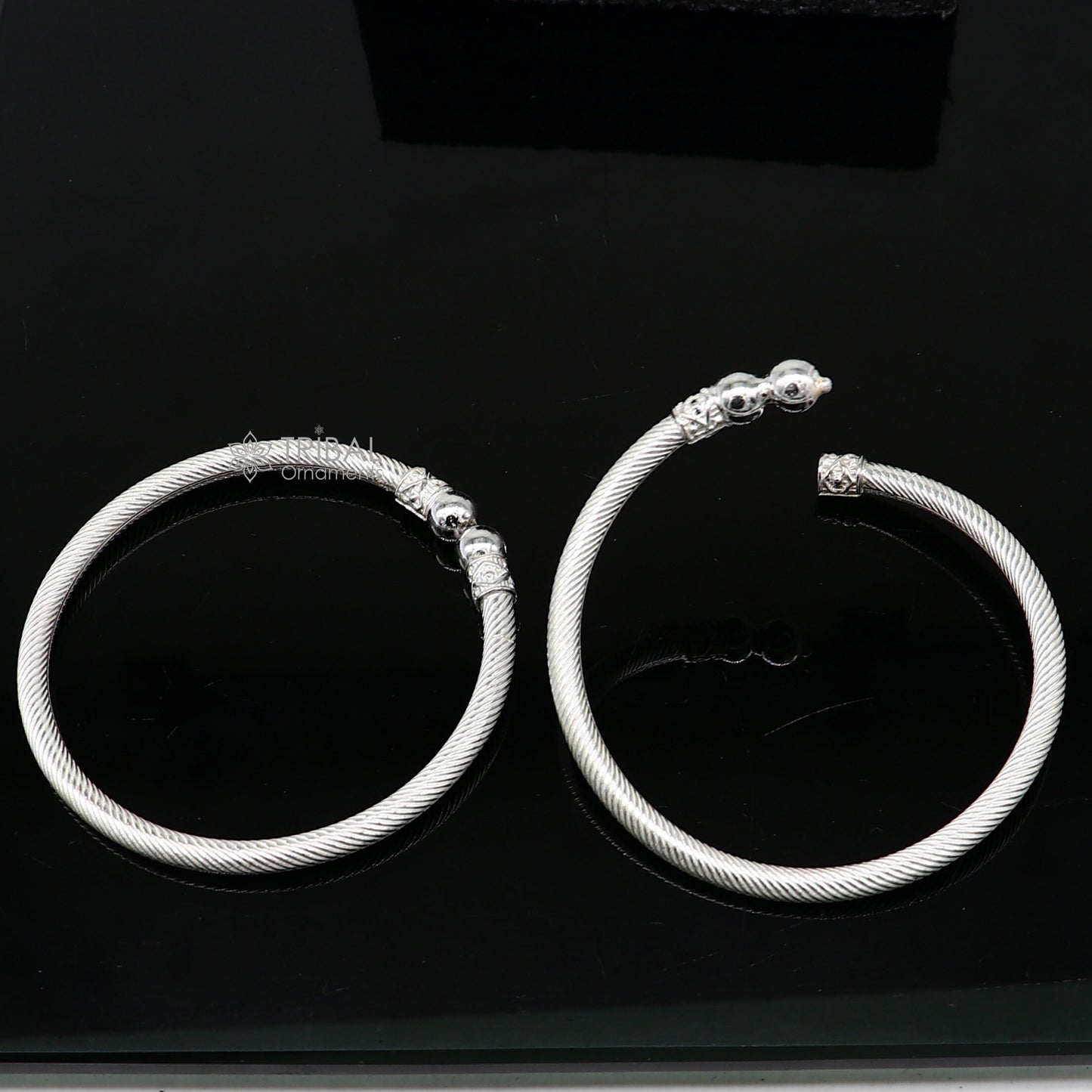 925 sterling silver plain shiny bright bangle bracelet kada, excellent personalized gifting stylish fancy bangle men's or girls nba381 - TRIBAL ORNAMENTS