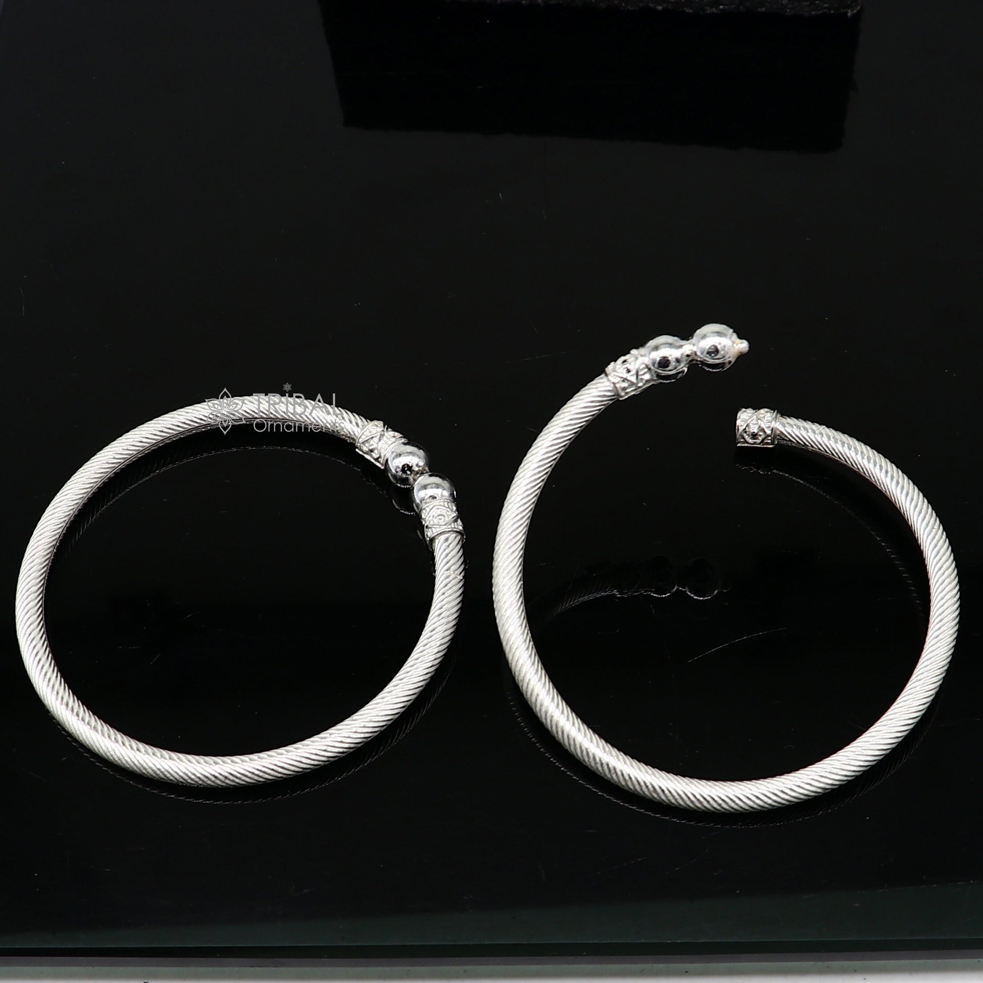 925 sterling silver plain shiny bright bangle bracelet kada, excellent personalized gifting stylish fancy bangle men's or girls nba381 - TRIBAL ORNAMENTS