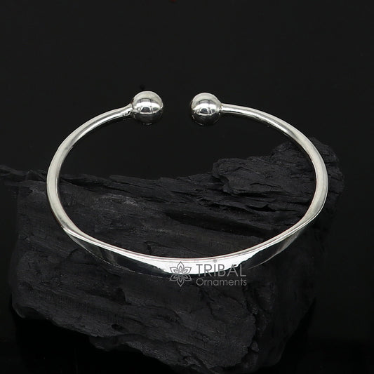 925 sterling silver plain shiny design cuff kada modern trendy fashion kada is a stunning and versatile piece of jewelry cuff159 - TRIBAL ORNAMENTS