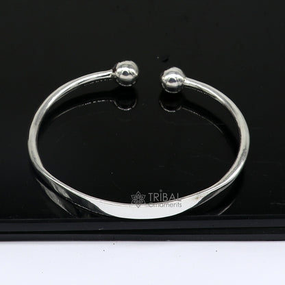 925 sterling silver plain shiny design cuff kada modern trendy fashion kada is a stunning and versatile piece of jewelry cuff159 - TRIBAL ORNAMENTS