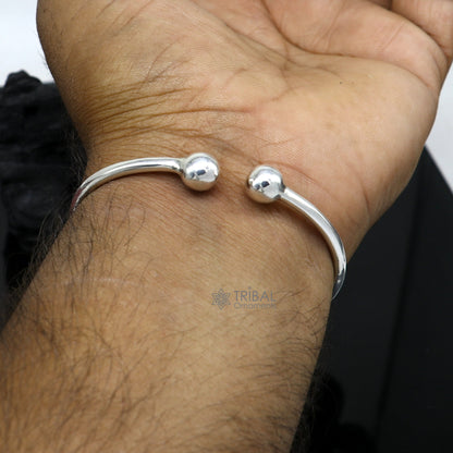 925 sterling silver plain shiny design cuff kada modern trendy fashion kada is a stunning and versatile piece of jewelry cuff159 - TRIBAL ORNAMENTS