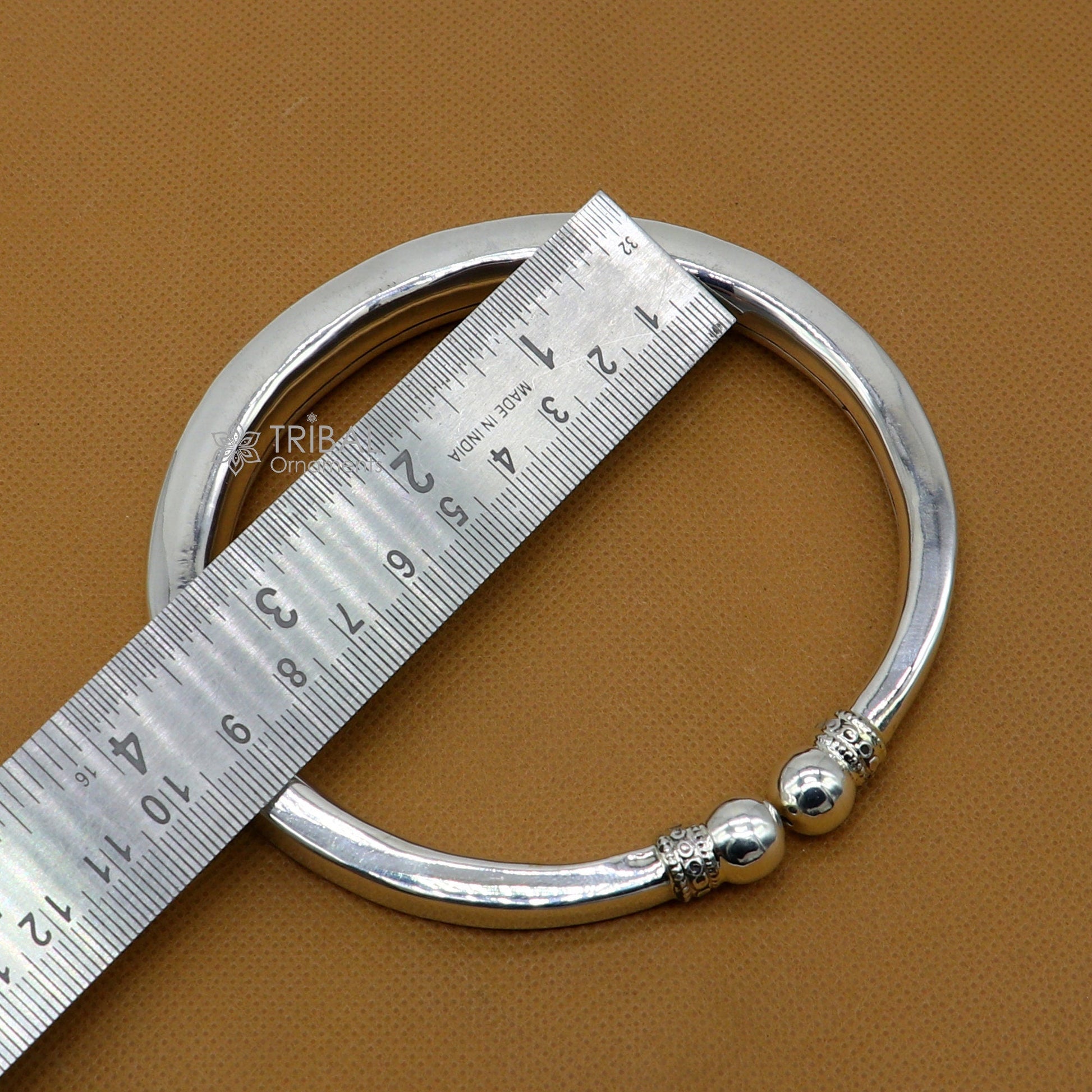 925 sterling silver handmade plain shiny design gorgeous foot bracelet ankle kada excellent ethnic tribal jewelry for unisex nsfk111 - TRIBAL ORNAMENTS