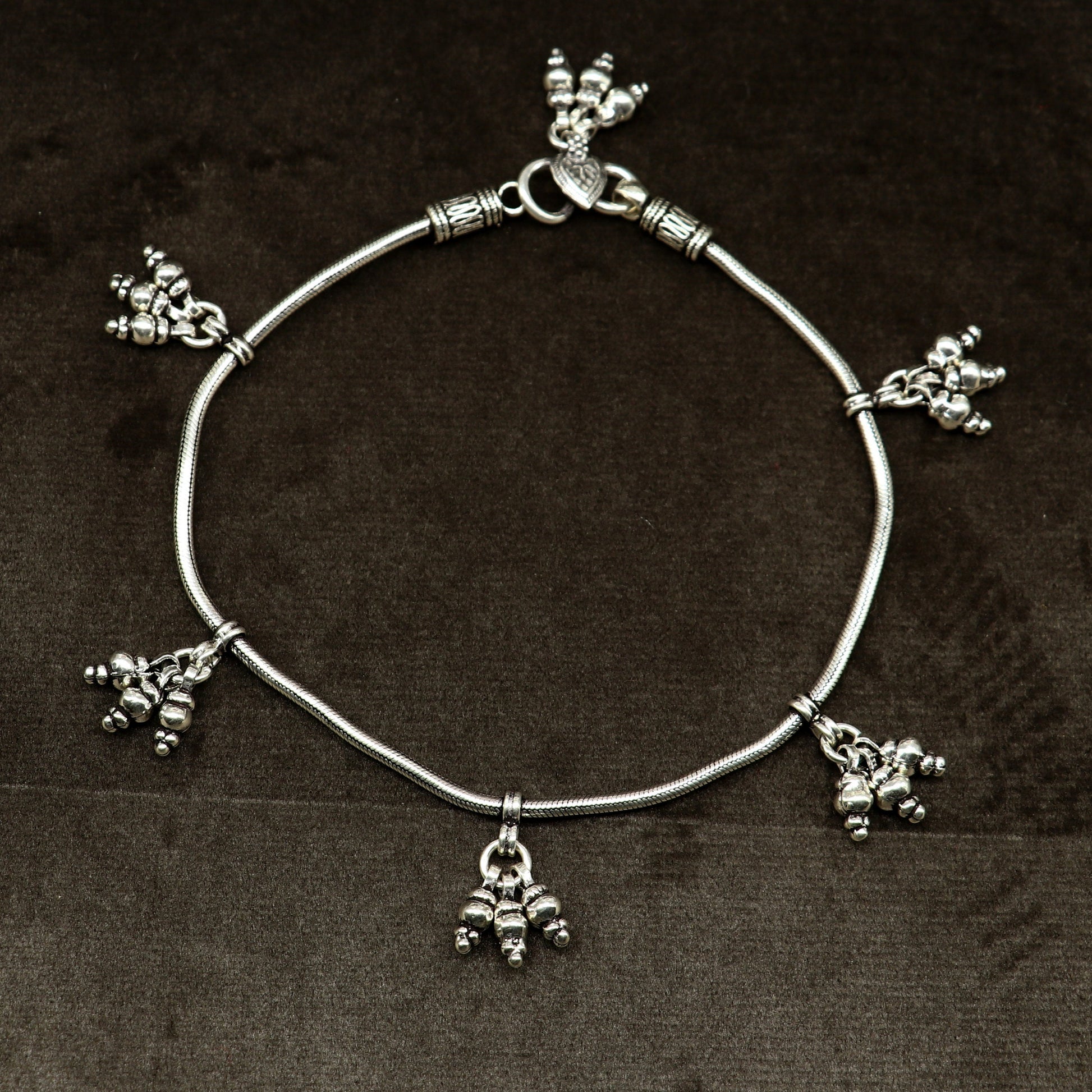 925 sterling silver single line/layer snake chain ankle bracelet, excellent belly dance customized trendy anklets foot bracelet ank386 - TRIBAL ORNAMENTS