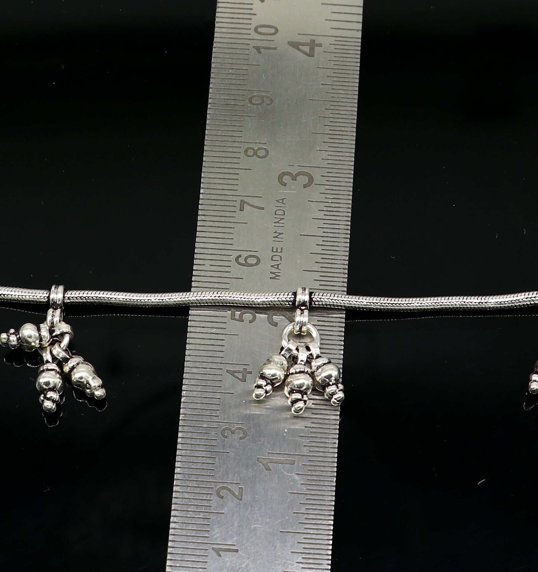 925 sterling silver single line/layer snake chain ankle bracelet, excellent belly dance customized trendy anklets foot bracelet ank386 - TRIBAL ORNAMENTS