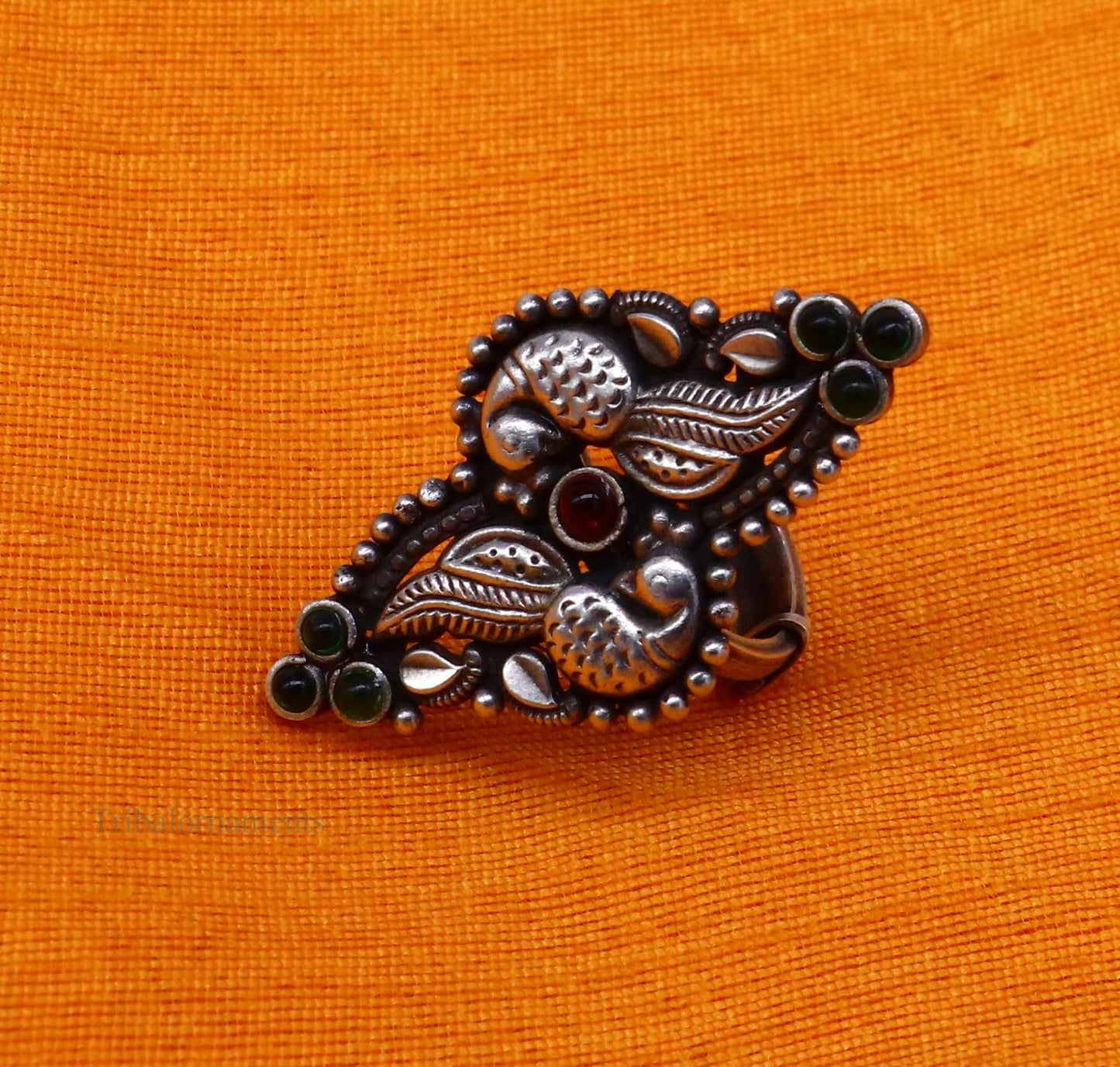 925 sterling silver single stone vintage design handmade adjustable ring, stunning designer customized wedding belly dance ring sr293 - TRIBAL ORNAMENTS