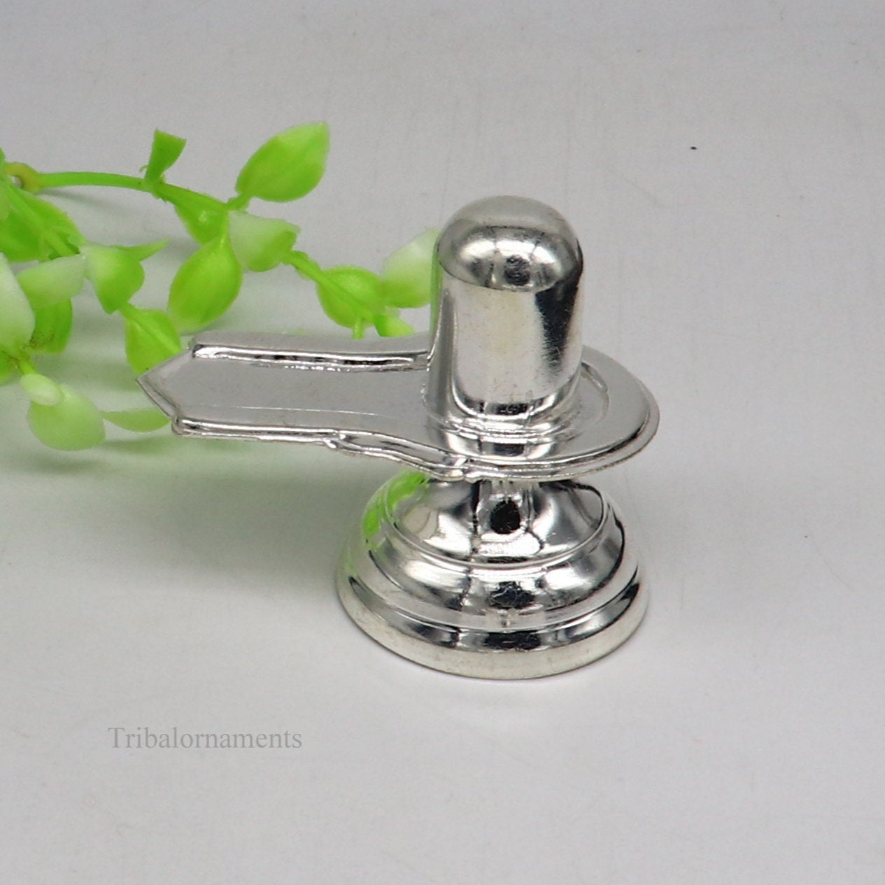 925 sterling silver handmade small Lord Shiva lingam, silver shivling puja utensils, home temple silver article puja accessories art71 - TRIBAL ORNAMENTS
