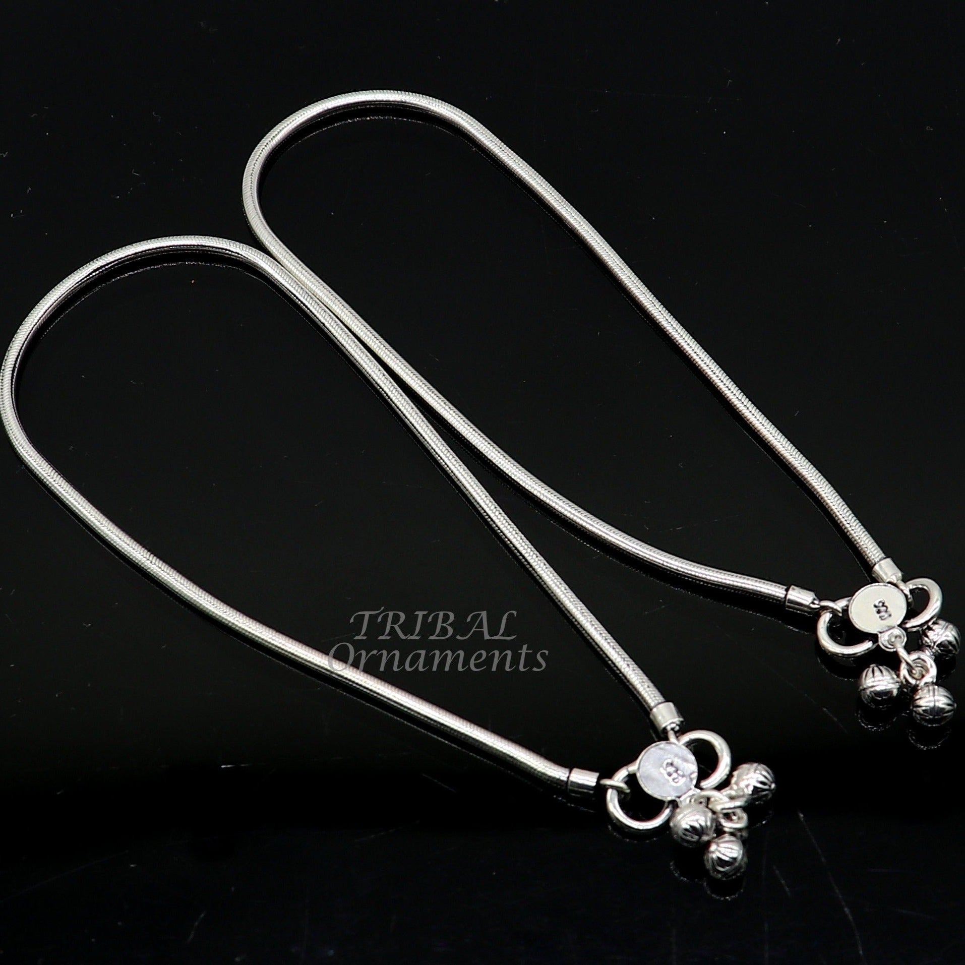 925 sterling silver snake chain ankle bracelet, excellent customized modern trendy anklets foot bracelet ank528 - TRIBAL ORNAMENTS